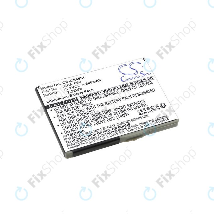 Bateria do Siemens M8, A31, CS66, SS66, 600mAh, Li-Ion, 3.7V, EBA-660, HQ