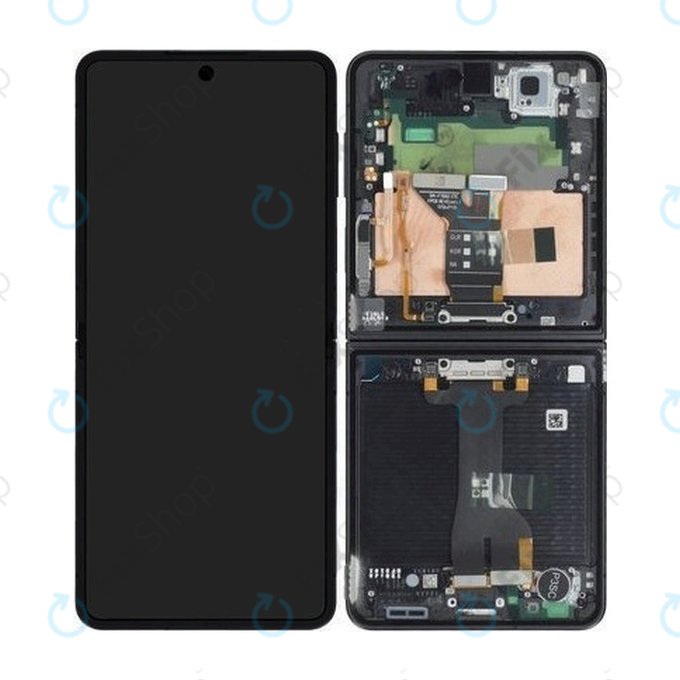 Wyświetlacz OLED dla Samsung Z Flip 7 F766B, Jetblack, Ekran dotykowy z ramką
