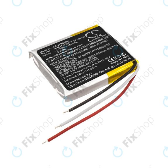 Bateria do Jabra Evolve 65, 80, 250mAh, Li-Pol, 3.7V, AHB472625PLT, HQ