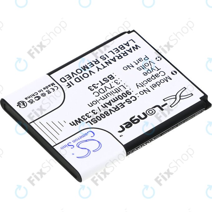 Bateria do Sony Ericsson W595, K790i, K800i, W850i, W900i, W950i, 900mAh, Li-ion, 3.7V, BST-33, HQ