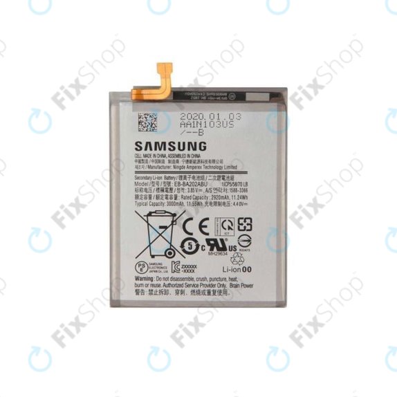 Bateria do Samsung A20e A202F, EB-BA202ABU, 3000mAh, GH82-20188A, Genuine Service Pack
