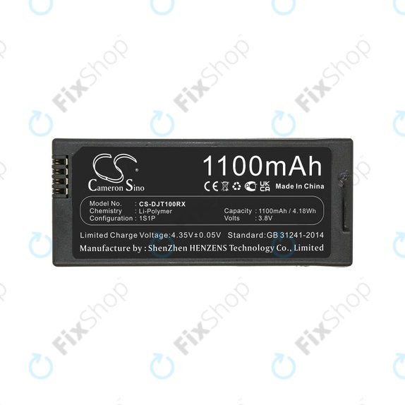Bateria do DJI Tello, 1100mAh, Li-Pol, 3.8V, T01, HQ