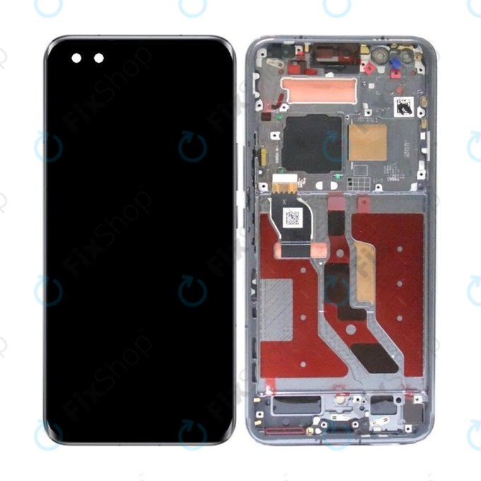 Wyświetlacz OLED do Honor Magic5 Pro PGT-N19, Ekran dotykowy z ramką, Czarny, Black