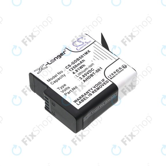 Bateria do Gopro Hero 8, Hero 6, 1250mAh, Li-Ion, 3.85V, AHDBT-501, HQ