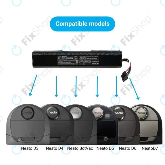 Bateria do Neato Botvac D3, D4, D5, D6, D7-seria, 945-0225, 205-0011, 205-0013 Li-Ion 14,4V 4200mAh HQ