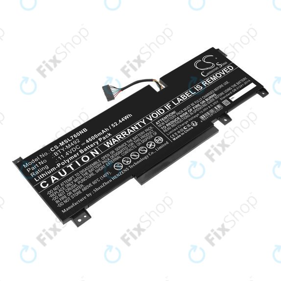 Bateria do MSI Pulse GL76, Katana GF66, Bravo 15, Crosshair 17, 4600mAh, Li-Pol, 11.4V, BTY-M492, HQ