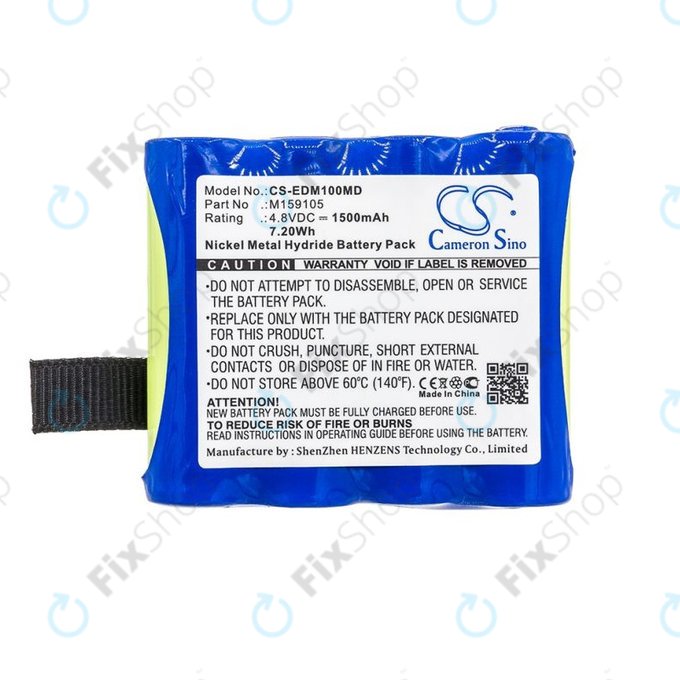 Bateria do Edan Cs-01, Edan H100, Edan H100b, Edan H100n, 1500mAh, Ni-MH, 4.8V, 4XNR49AA1500P, HQ
