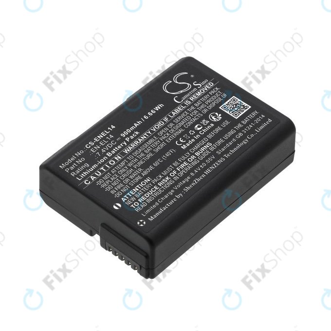 Bateria do Nikon D3100 DSLR, 900mAh, Li-Ion, 7.4V, EN-EL14, HQ