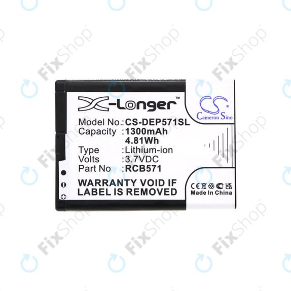Bateria dla CPA Halo 11, 1300mAh, Li-Ion, 3.7 V, RCB571, HQ
