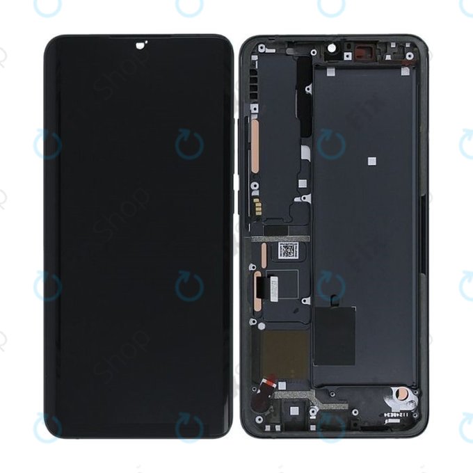 Wyświetlacz do Xiaomi Mi Note 10, Mi Note 10 Pro, Ekran dotykowy z ramką, 56000300F400, Midnight Black, Genuine Service Pack