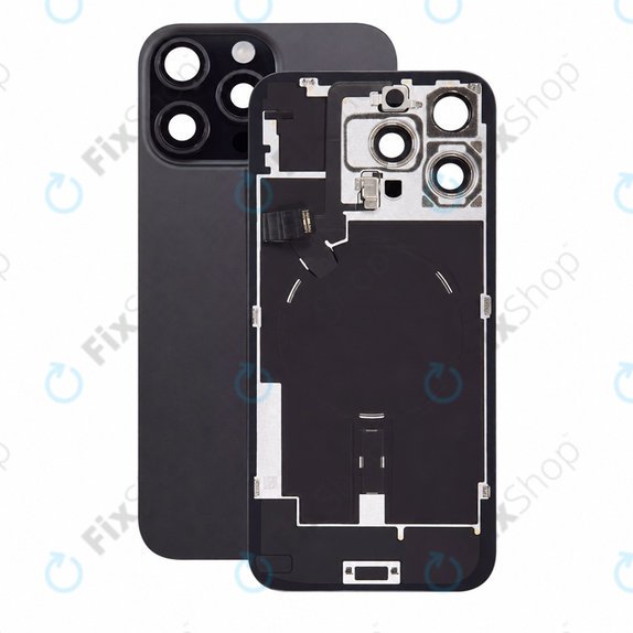 Szkło tylnej obudowy do iPhone 16 Pro Max, Black Titanium, Pulled A