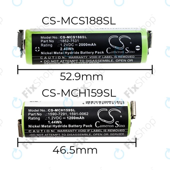 Bateria do Moser Easy Style 1881, 2000mAh, Ni-MH, 1.2V, 1852-7531, HQ