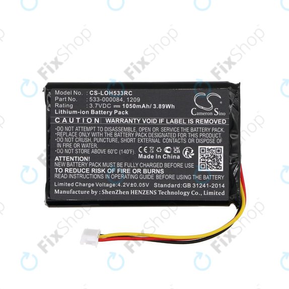 Bateria do Logitech Harmony Touch, Ultimate, 1050mAh, Li-Ion, 3.7V, 533-000083, HQ