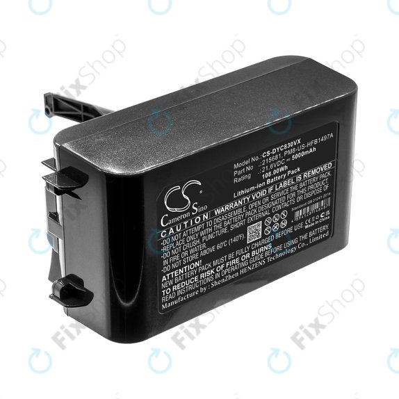 Bateria do Dyson V8, 215681, PM8-US-HFB1497A, Li-Ion, 21,6V 5000mAh, HQ