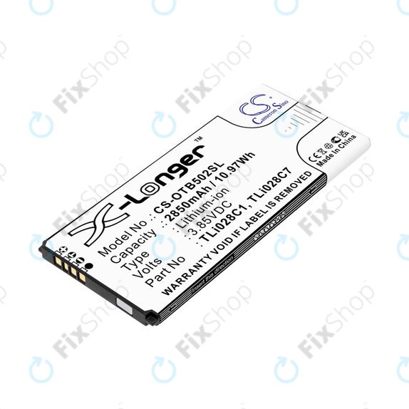 Bateria do Alcatel 1b 2020, Alcatel Ot-5002a, 2850mAh, Li-Ion, 3.85V, TLI028C1, HQ