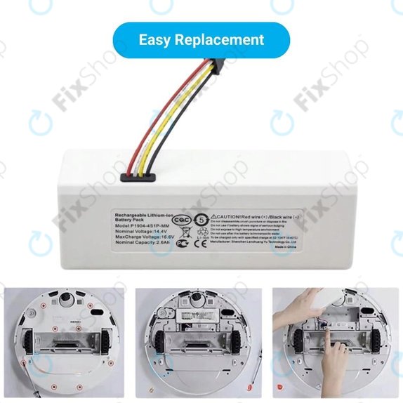 Bateria do Xiaomi Mi Robot Vacuum Mop Mijia 1C, STYTJ01ZHM, Li-Ion, 14,4V 2600mAh