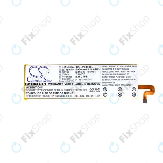 Bateria do Lenovo Yoga Tab 3 Pro X90F, L15D1P31, 3900mAh, HQ