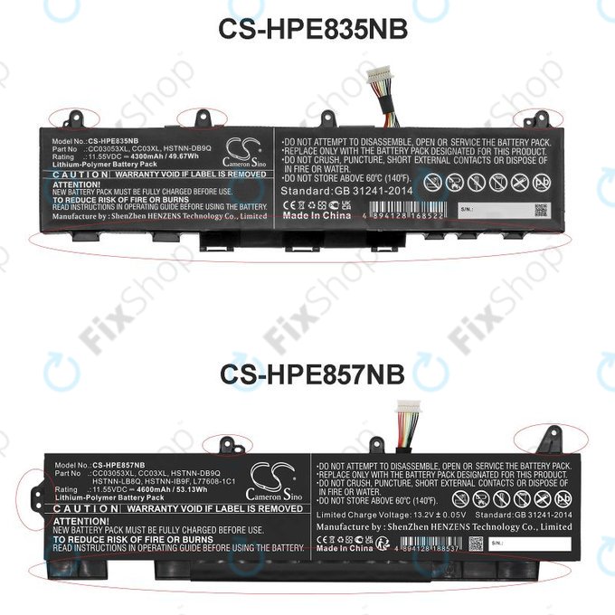 Bateria do HP ZBook Firefly 15 G7, G8, EliteBook 855 G7, G8, 850 G7, G8, 4600mAh, Li-Pol, 11.55V, CC03053XL, HQ