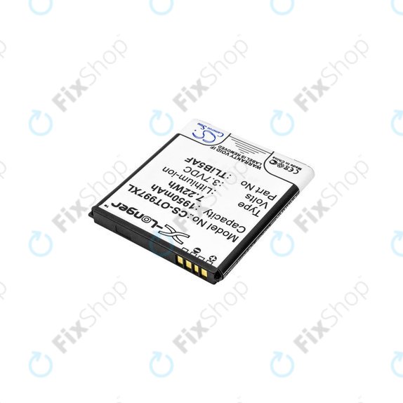 Bateria do Alcatel One Touch 997, X Pop, TCL S710, S800, 1950mAh, Li-Ion, 3.7V, TLiB5AF, HQ