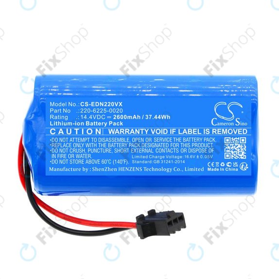 Bateria do Lenovo, Neebo, Prixton, Ecovacs, Ultenic, 2600mAh, Li-Ion, 14.4V, 220-6225-0020, HQ