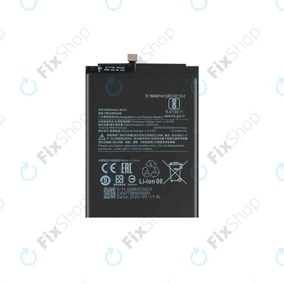 Bateria do Xiaomi Redmi Note 9S, BN55, 5020mAh