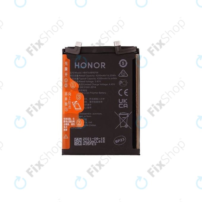 Bateria do Honor 50, HB476489EFW, 4300mAh, 02354GNH, Genuine Service Pack
