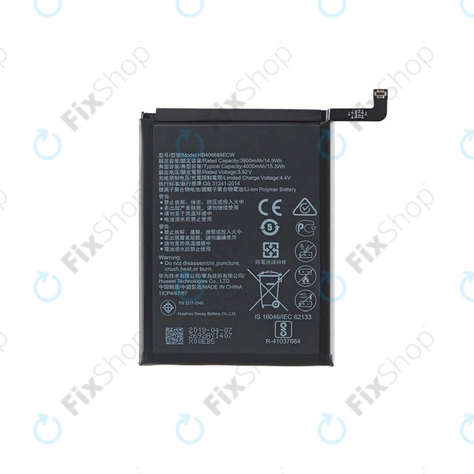 Bateria do Huawei Y9 (2018), Y7 (2019), HB406689ECW, 4000mAh