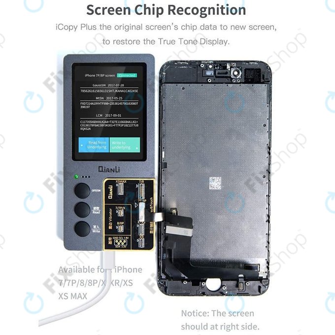 Programator True Tone, czujnika światła, wibracji i tester baterii (iPhone 7 – 11 Pro Max), QianLi iCopy Plus 2.2