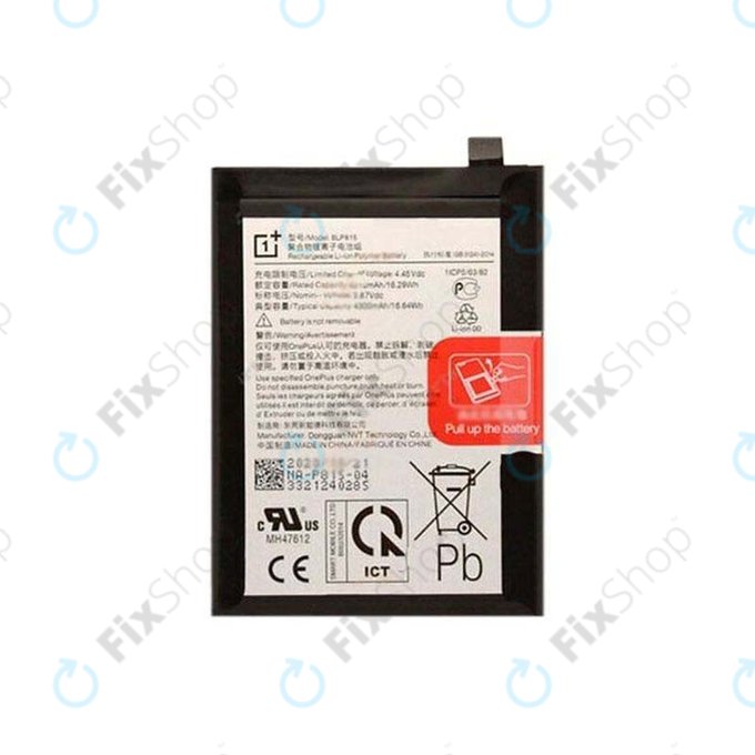 Bateria do OnePlus Nord N10 5G, BLP815, 4300mAh, 1031100035, Genuine Service Pack