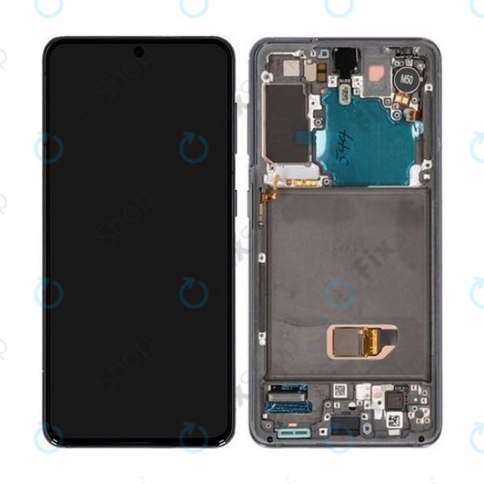 Wyświetlacz do Samsung S21 G991B, Ekran dotykowy z ramką, GH82-24544A, GH82-24545A, GH82-27255A, Phantom Gray, Genuine Service Pack