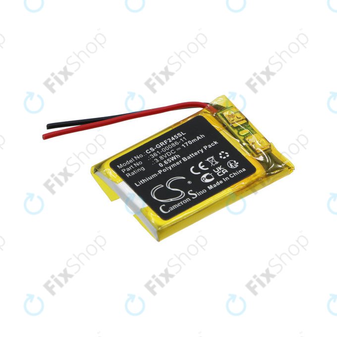 Bateria do Garmin Forerunner 245, Forerunner 245 Music, 170mAh, Li-Pol, 3.8V, 361-00086-11, HQ
