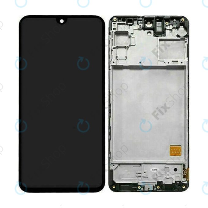 Wyświetlacz OLED do Samsung M31s M317F, Ekran dotykowy z ramką, Mirage Black