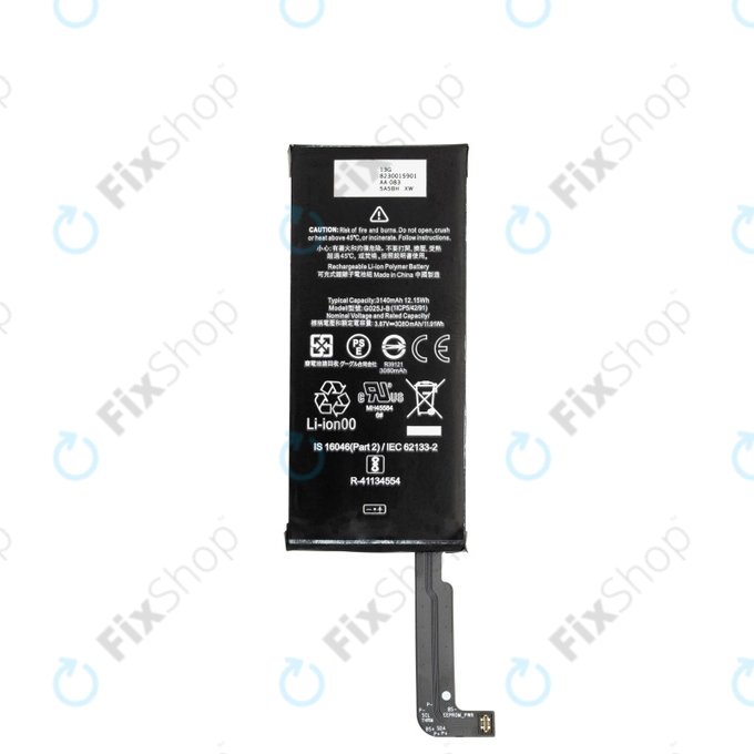 Bateria do Google Pixel 4a 4G, G025J-B 3140mAh, G823-00159-01, Genuine Service Pack