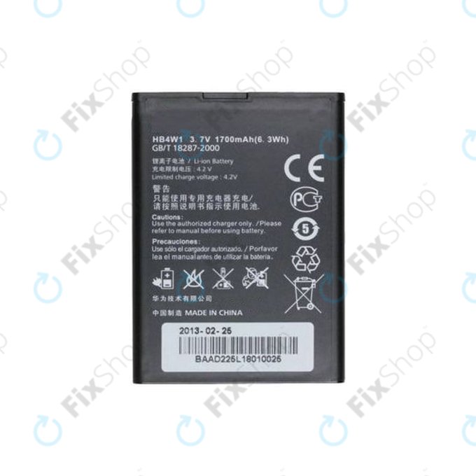 Bateria do Huawei Ascend G510, Y210, Y530, HB4W1, 1700mAh