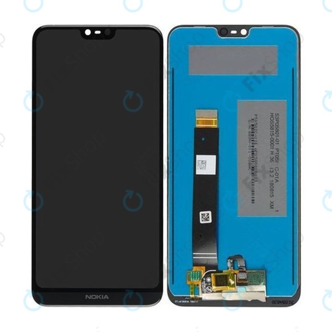 Wyświetlacz do Nokia 7.1, Ekran dotykowy bez ramki, TFT