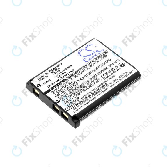 Bateria do Leica, ALBA, Fujifilm, Avision, Praktica, Medion, 660mAh, Li-ion, 3.7V, NP-45, HQ