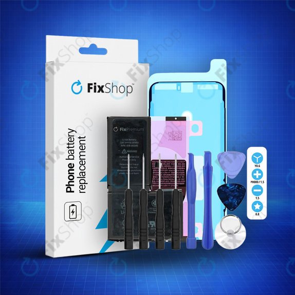 Bateria dla iPhone X, 2716mAh, Klej (Adhesive), Narzędzia, FixPremium