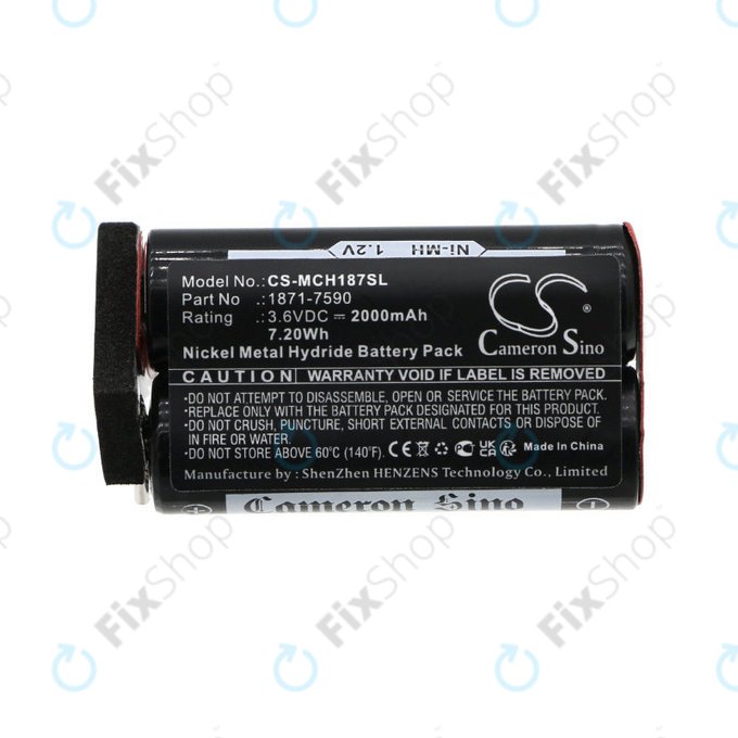 Bateria do Moser ChromStyle, Wella Academy, Super Cordless, 2000mAh, Ni-MH, 3.6V, 1871-7590, HQ