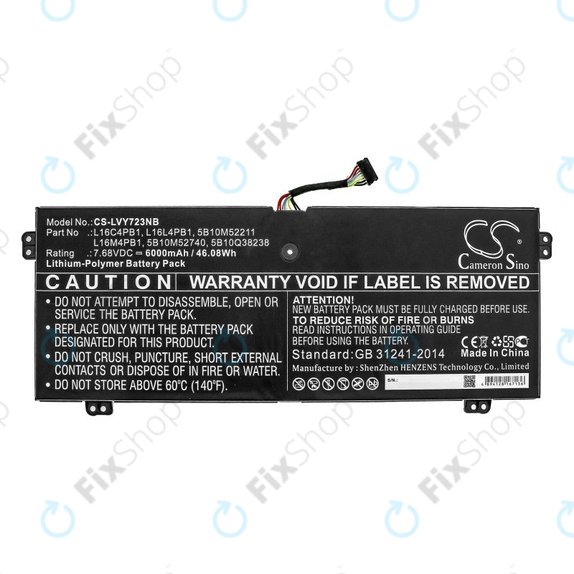 Ładowarka do Lenovo Yoga 720-13, 730-13, 6000mAh, Li-Pol, 7.68V, L16L4PB1, HQ