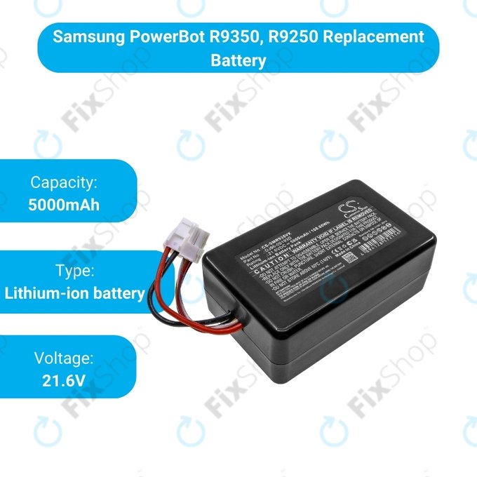 Bateria do Samsung PowerBot R9350, R9250, DJ96-00193D, Li-Ion, 21,6V 5000mAh, HQ