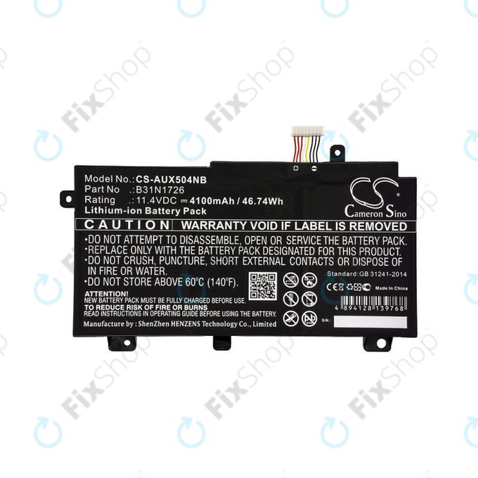 Bateria do Asus TUF 504, 505, 554, 656, FX504, Tuf Gaming A15, 4100mAh, Li-Ion, 11.4V, B31N1726, HQ