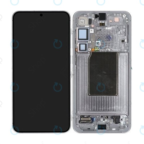 Wyświetlacz OLED do Samsung Galaxy S25 Plus, Ekran dotykowy z ramką, Silver Shadow