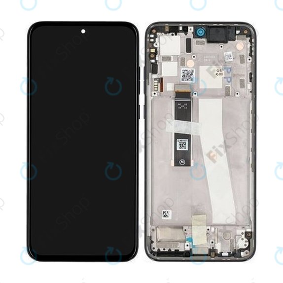 Wyświetlacz do Motorola Edge 30 Neo XT2245, Ekran dotykowy z ramką, 5D68C21403, Black Onyx, Genuine Service Pack