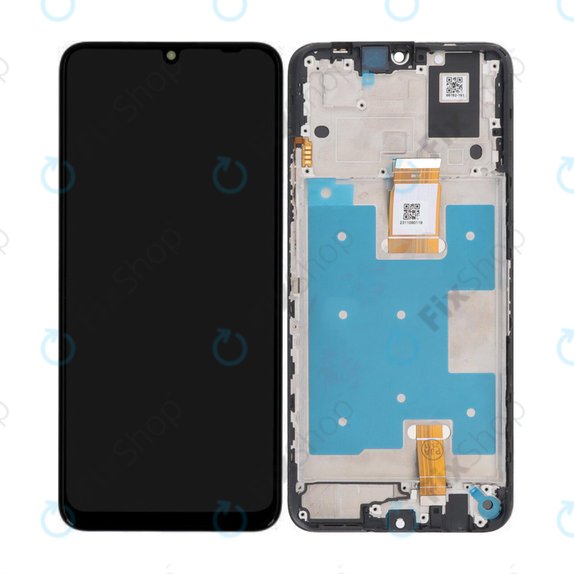 Wyświetlacz do Honor X7a RKY-LX1, RKY-LX2, Ekran dotykowy z ramką, 0235AENA, Midnight Black, Genuine Service Pack