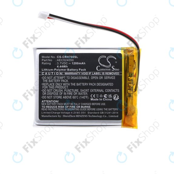Bateria do Corsair HS75 XB, HS70 SE Void Pro RGB, HS70SE, 1200mAh, Li-Pol, 3.7V, AEC524050, HQ