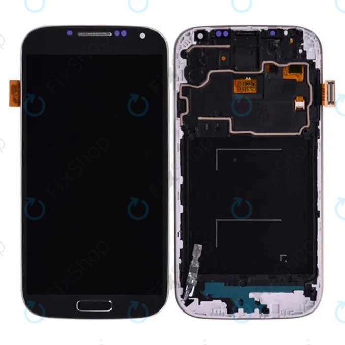Wyświetlacz do Samsung S4 Mini Value I915i, Ekran dotykowy z ramką, Black Mist, TFT