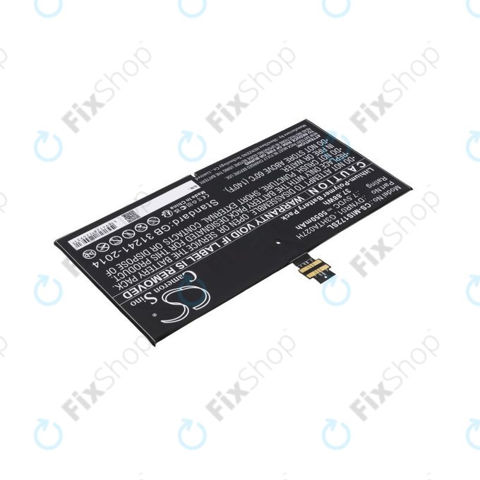 Bateria do Microsoft Surface Pro 4, 5050mAh, Li-Pol, 7.5V, DYNR01, HQ