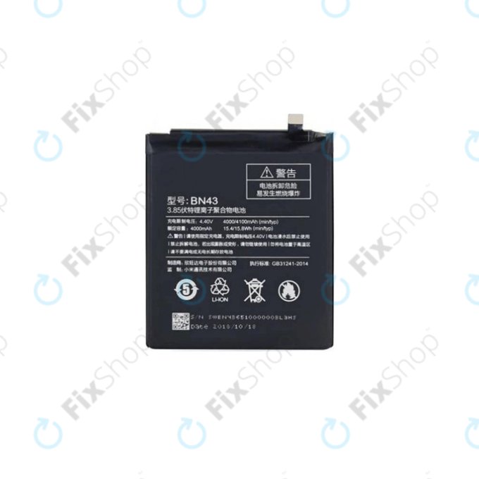 Bateria do Xiaomi Redmi Note 4X, Note 4 SD Global, BN43, 4100mAh