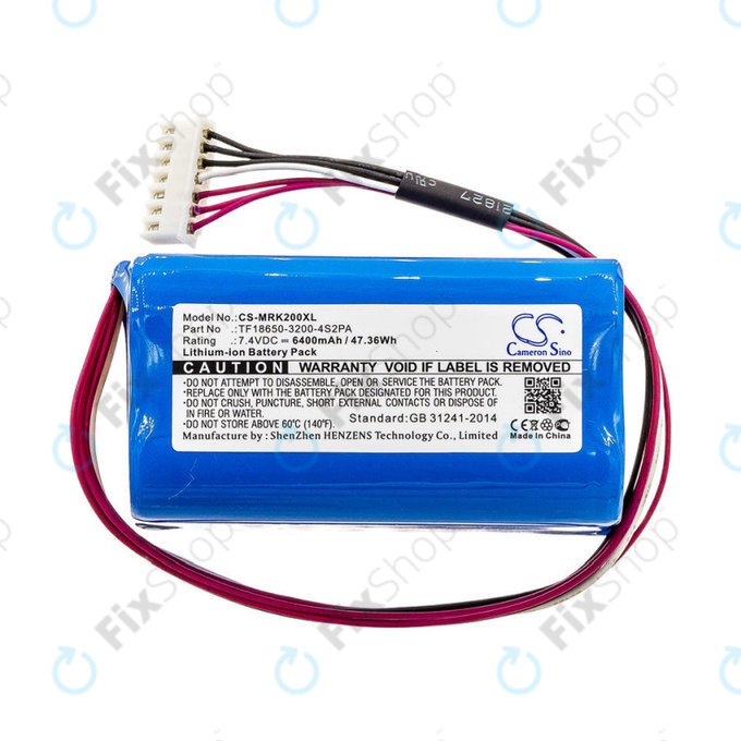 Bateria do Marshall Kilburn II, II V2, 6400mAh, Li-Ion, 7.4V, TF18650-3200-4S2PA, HQ