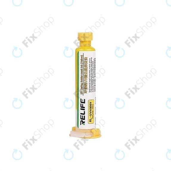 Maska lutownicza utwardzana UV, 10ml, Żółty, Yellow, Relife RL-UVH900Y